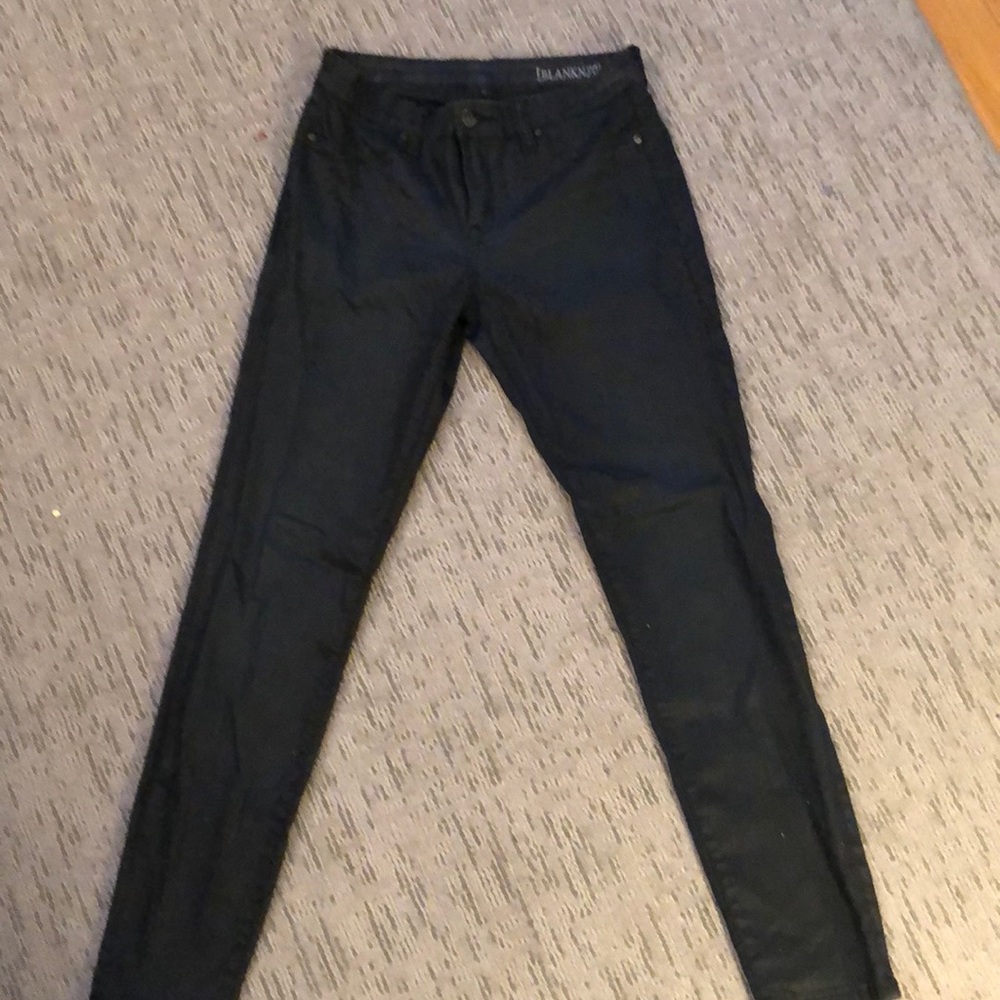 Black waxy Blank Jeans